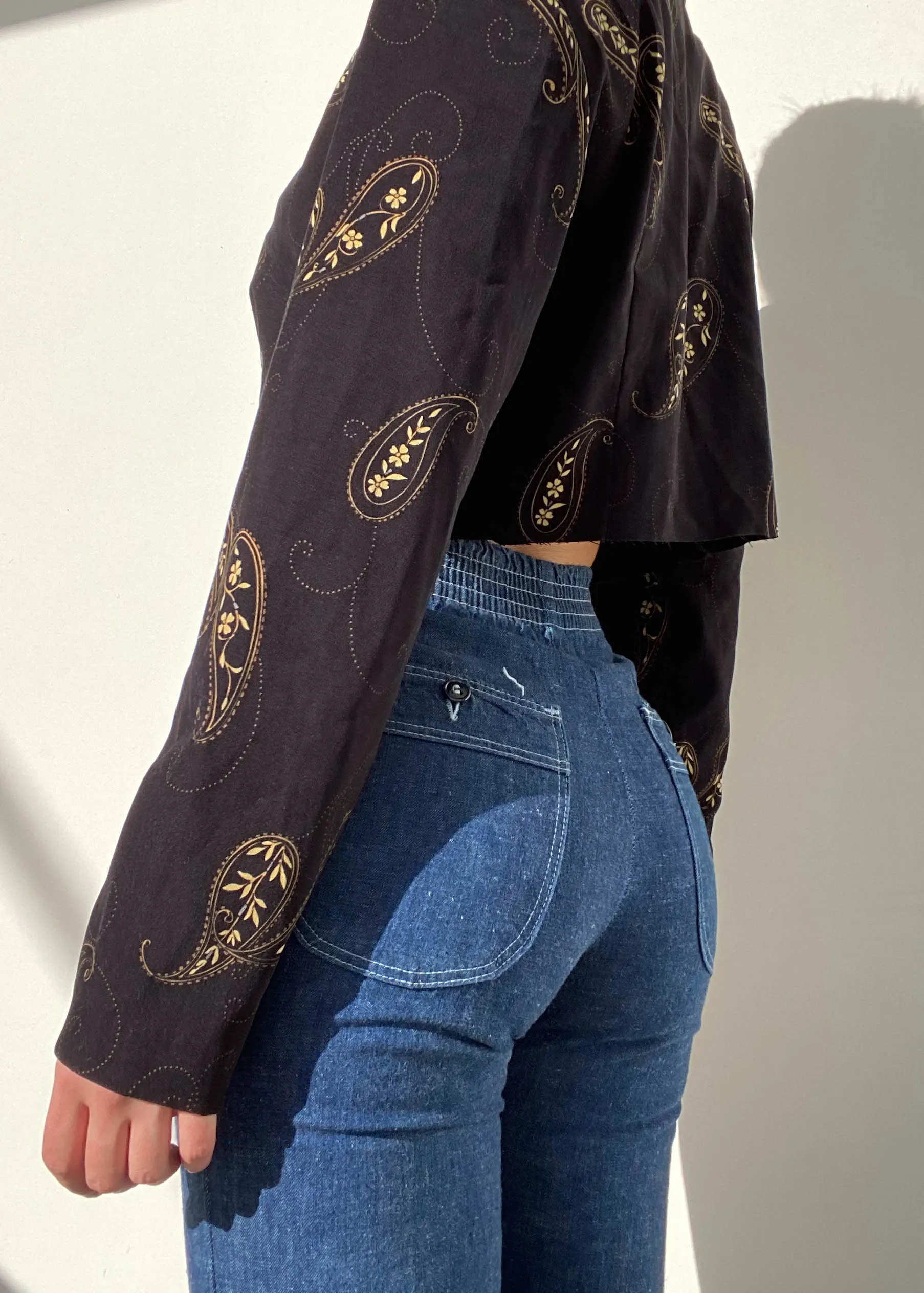 90's Paisley Cropped Blazer (S)