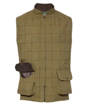 ALAN PAINE Rutland Waistcoat - Kids Tweed - Lichen