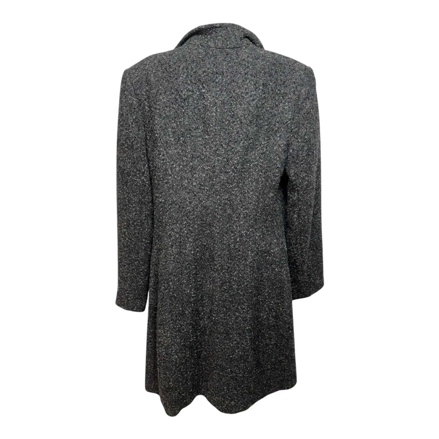 Alpaca Wool Blend Coat Trench Coat By Peruvian Connection In Grey, Size: 6