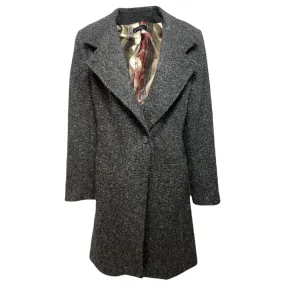 Alpaca Wool Blend Coat Trench Coat By Peruvian Connection In Grey, Size: 6