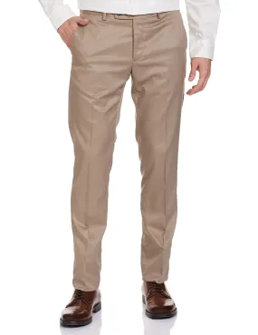 Arrow Men's Tailored Polyester Blend Trousers (ARADOTR2331_Light Brown_30)