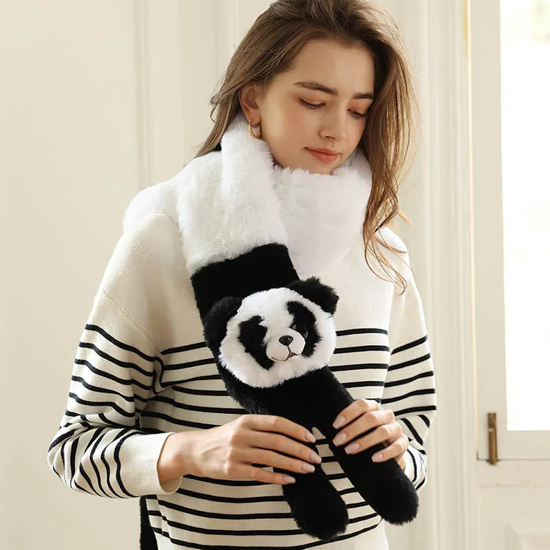 Autumn Winter Animal Plush Scarf