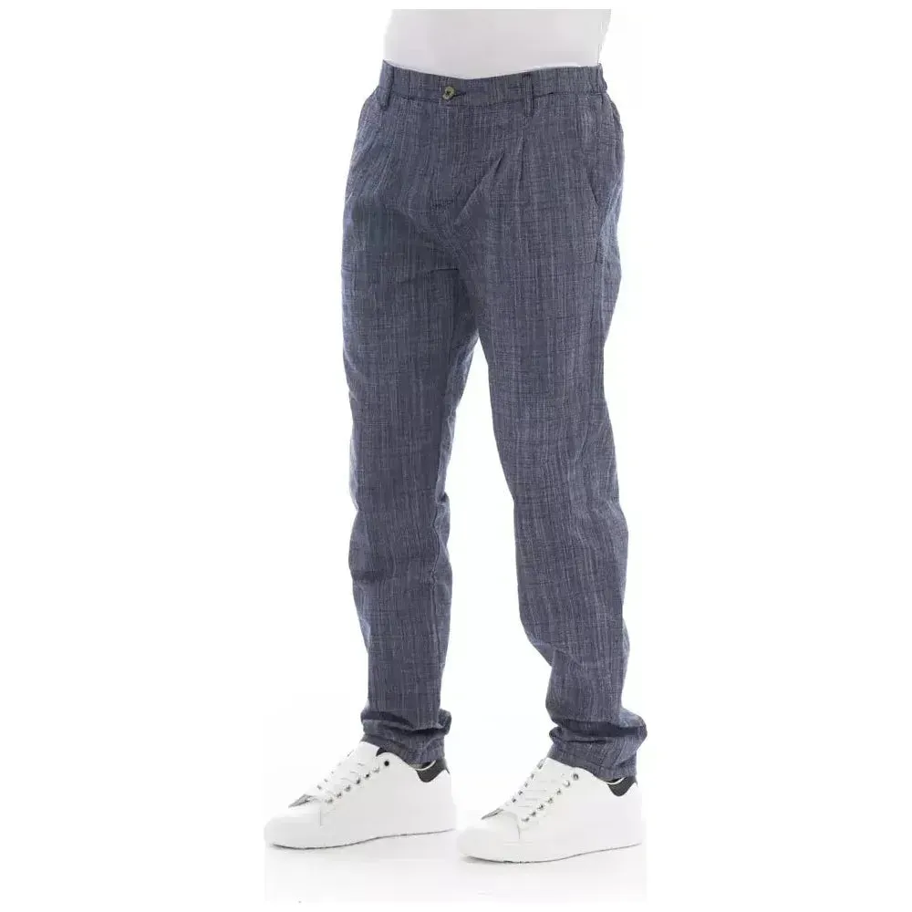 Baldinini Trend Blue Cotton Men Chino Pants