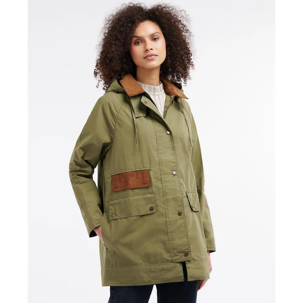 Barbour Oxburgh Showerproof Ladies Jacket - Olive/Classic