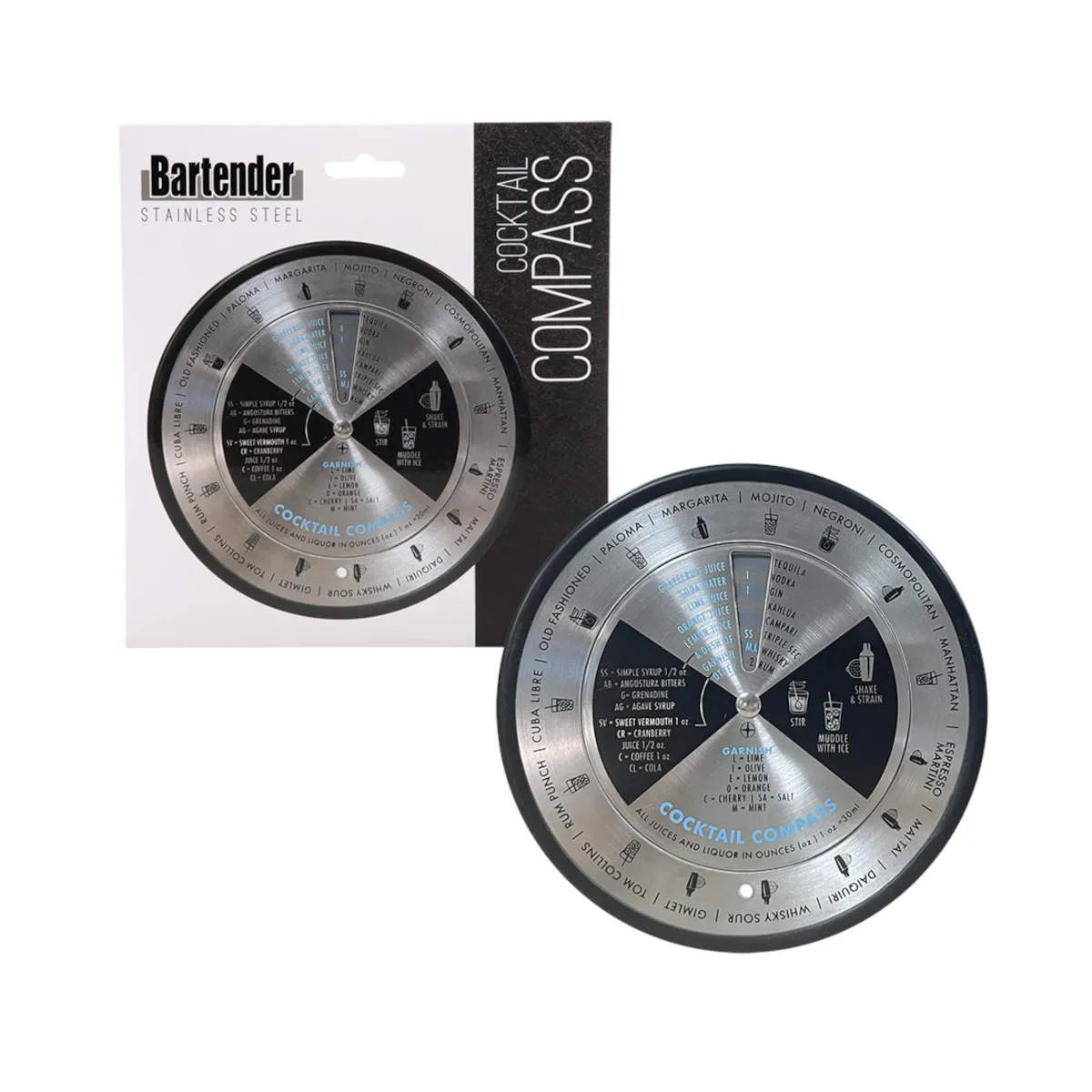 Bartender Stainless Steel Cocktail Compass