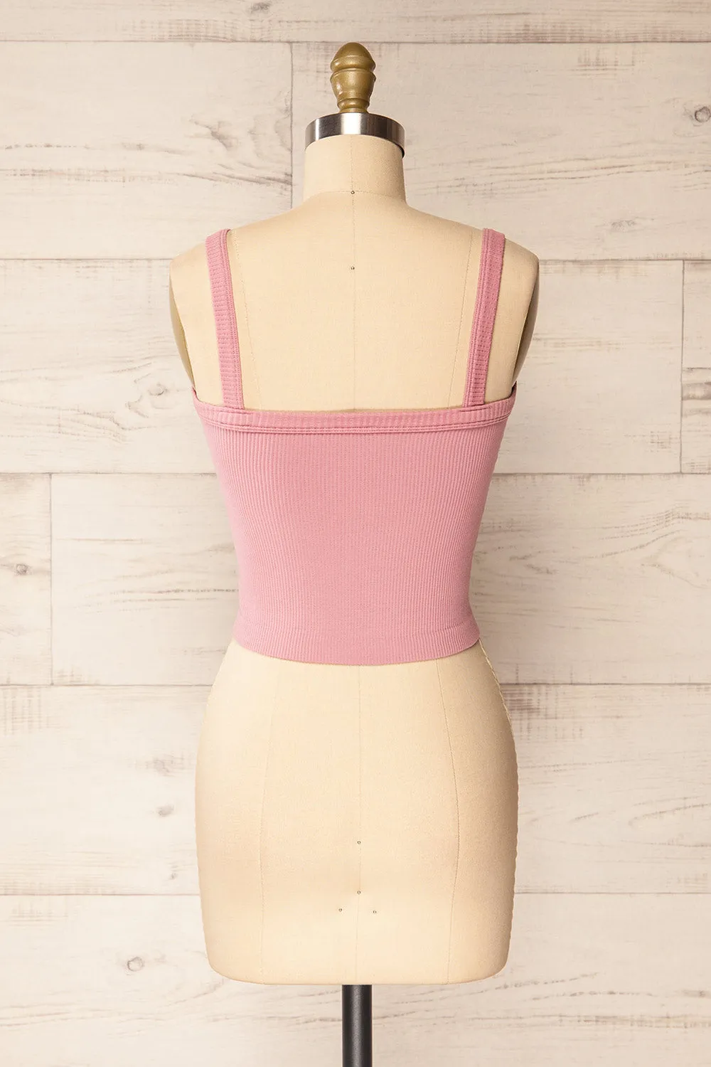 Bedarieu Mauve | Cropped Ribbed Cami