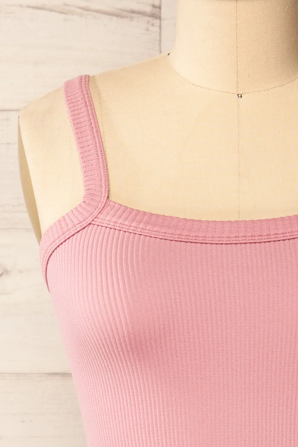 Bedarieu Mauve | Cropped Ribbed Cami