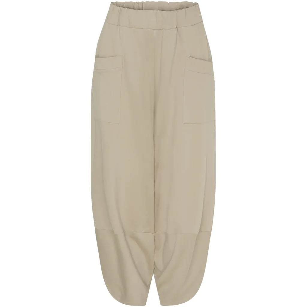 Beige Carrot Shape Trousers by MARTA DU CHATEAU