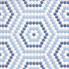 Belfort Coastal, Hexagon Mosaic - Glass Tile