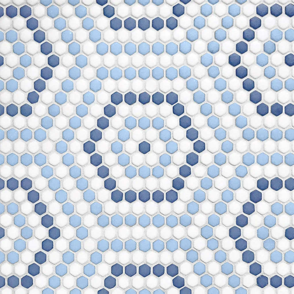 Belfort Coastal, Hexagon Mosaic - Glass Tile