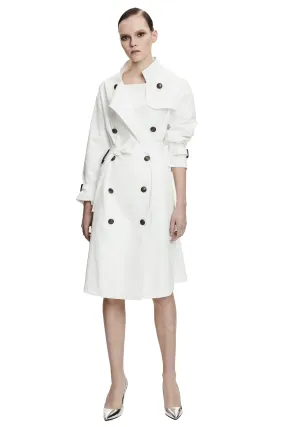 Belted Double-Breasted Trench Coat