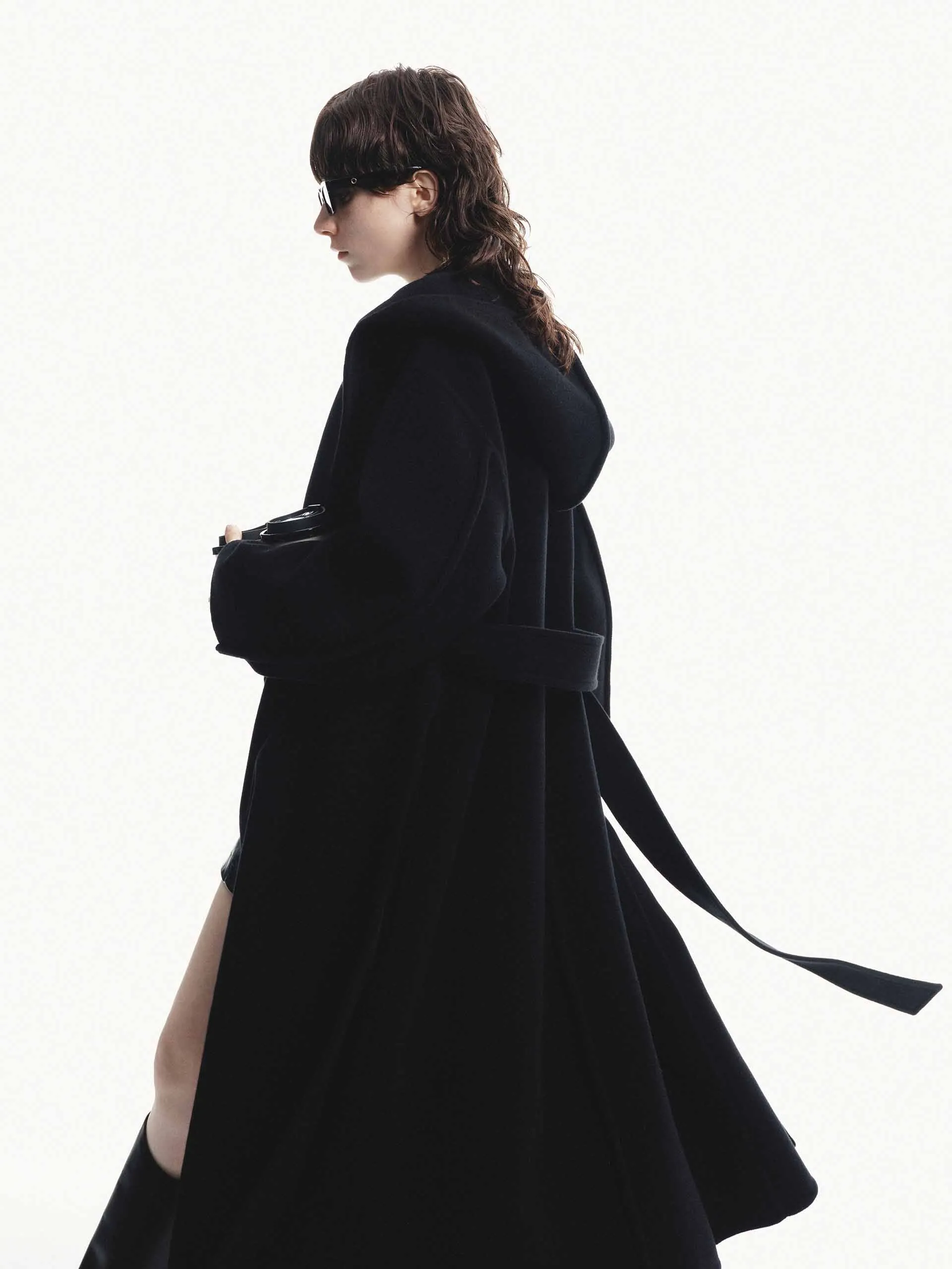 Belted Wool Long Coat