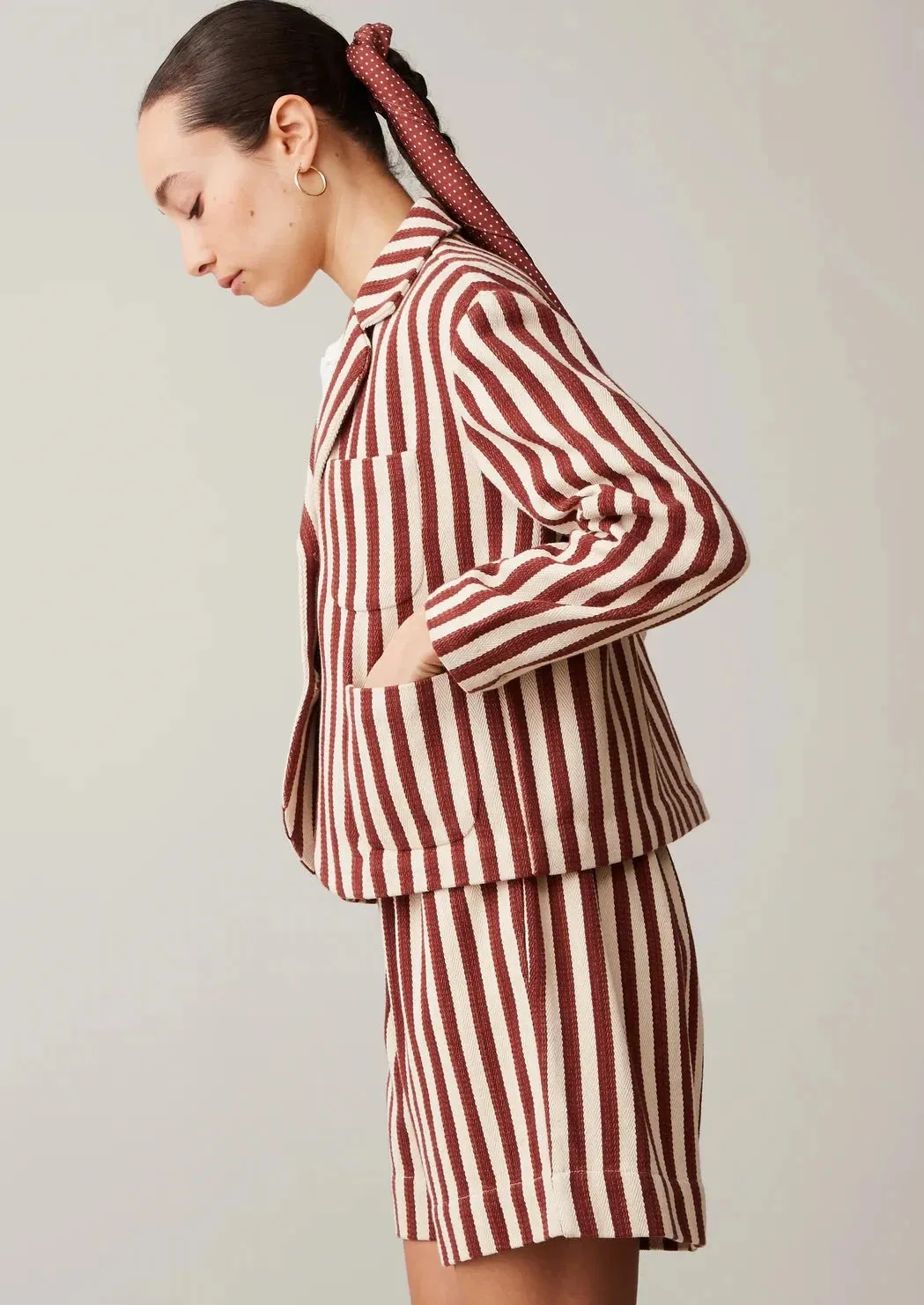 Bernay Jacket, Auburn Stripe