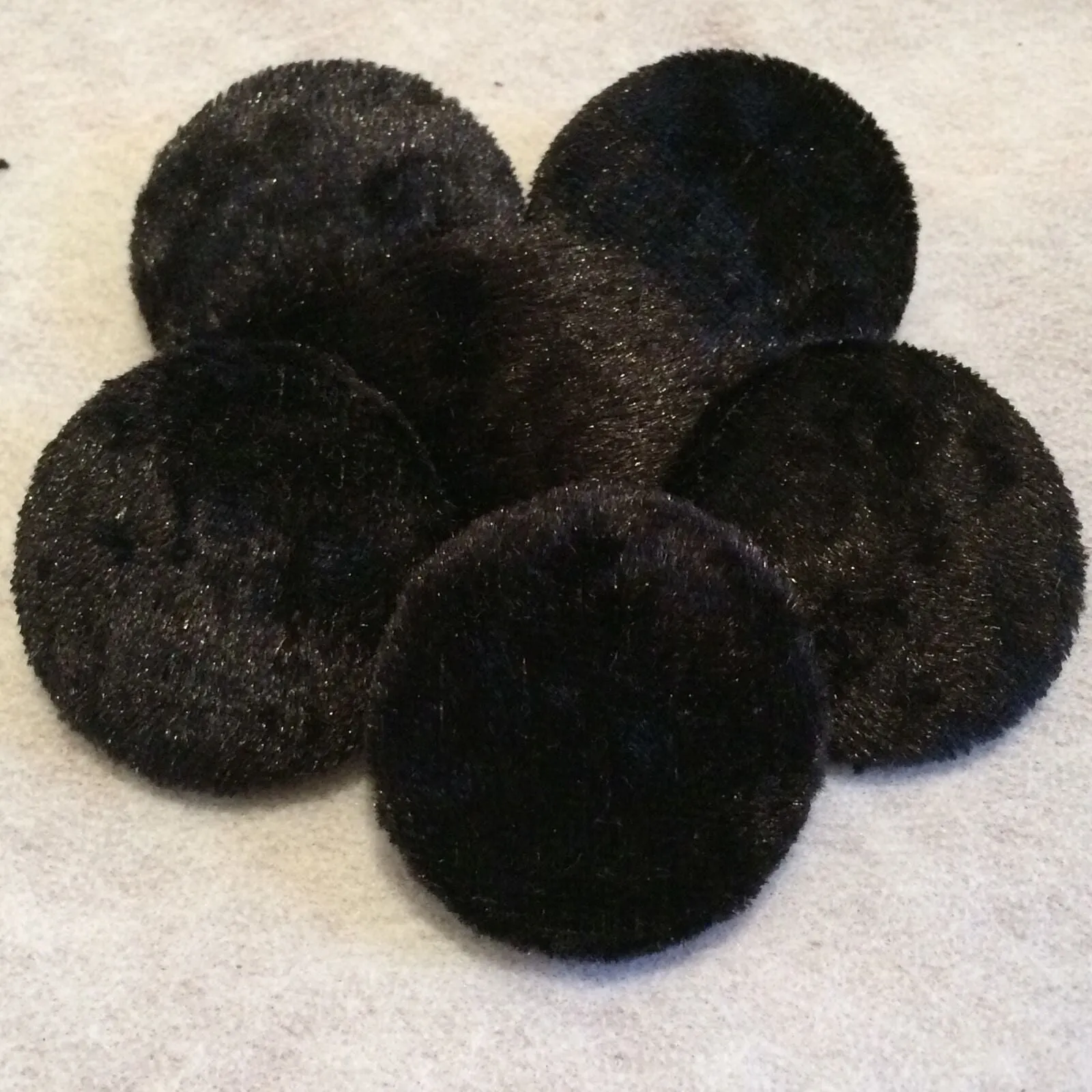 Black Crushed Velvet Buttons