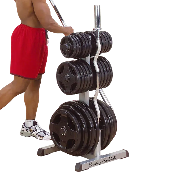 Body Solid GOWT Olympic Plate Tree & Bar Holder