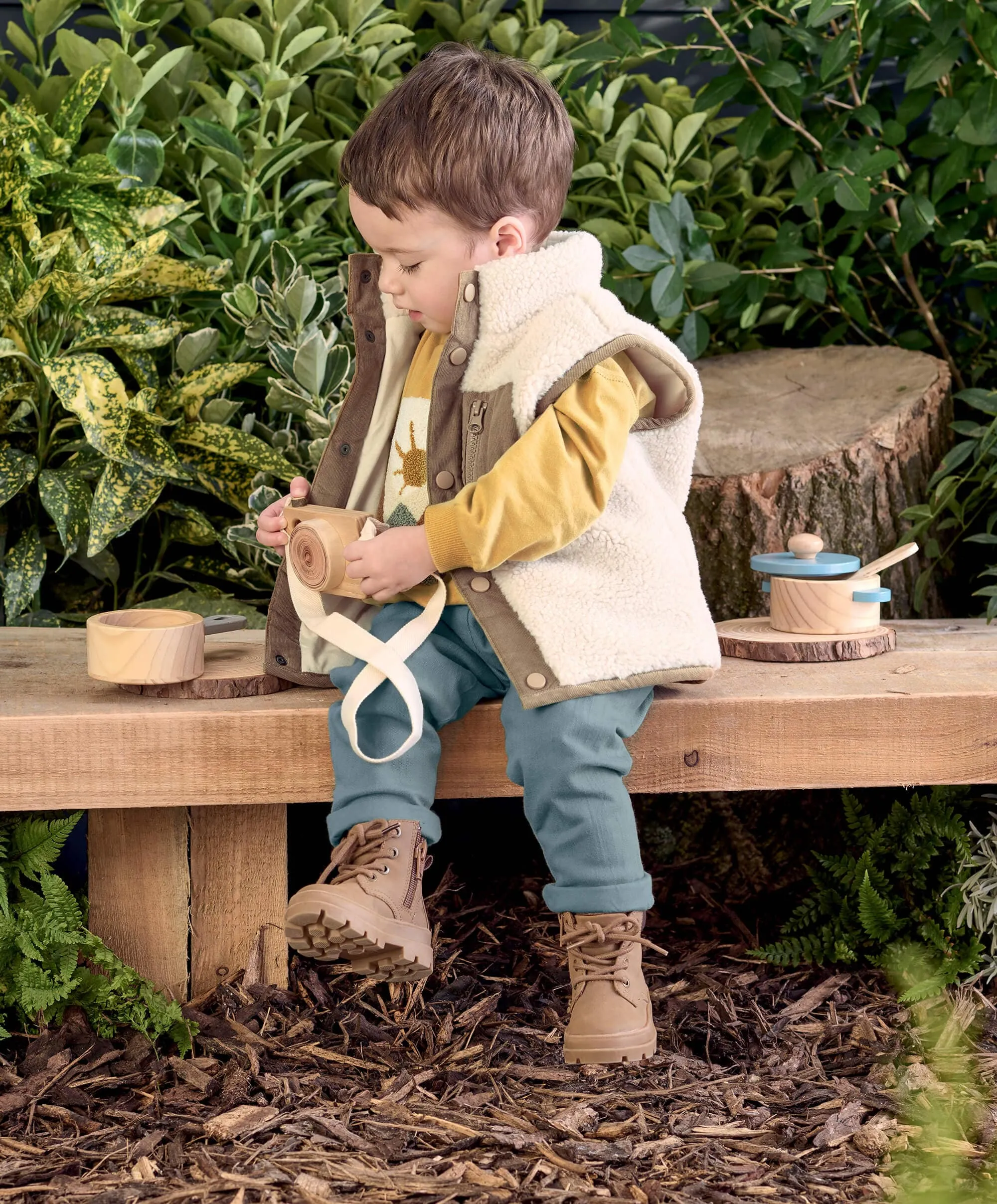 Borg Gilet - Cream