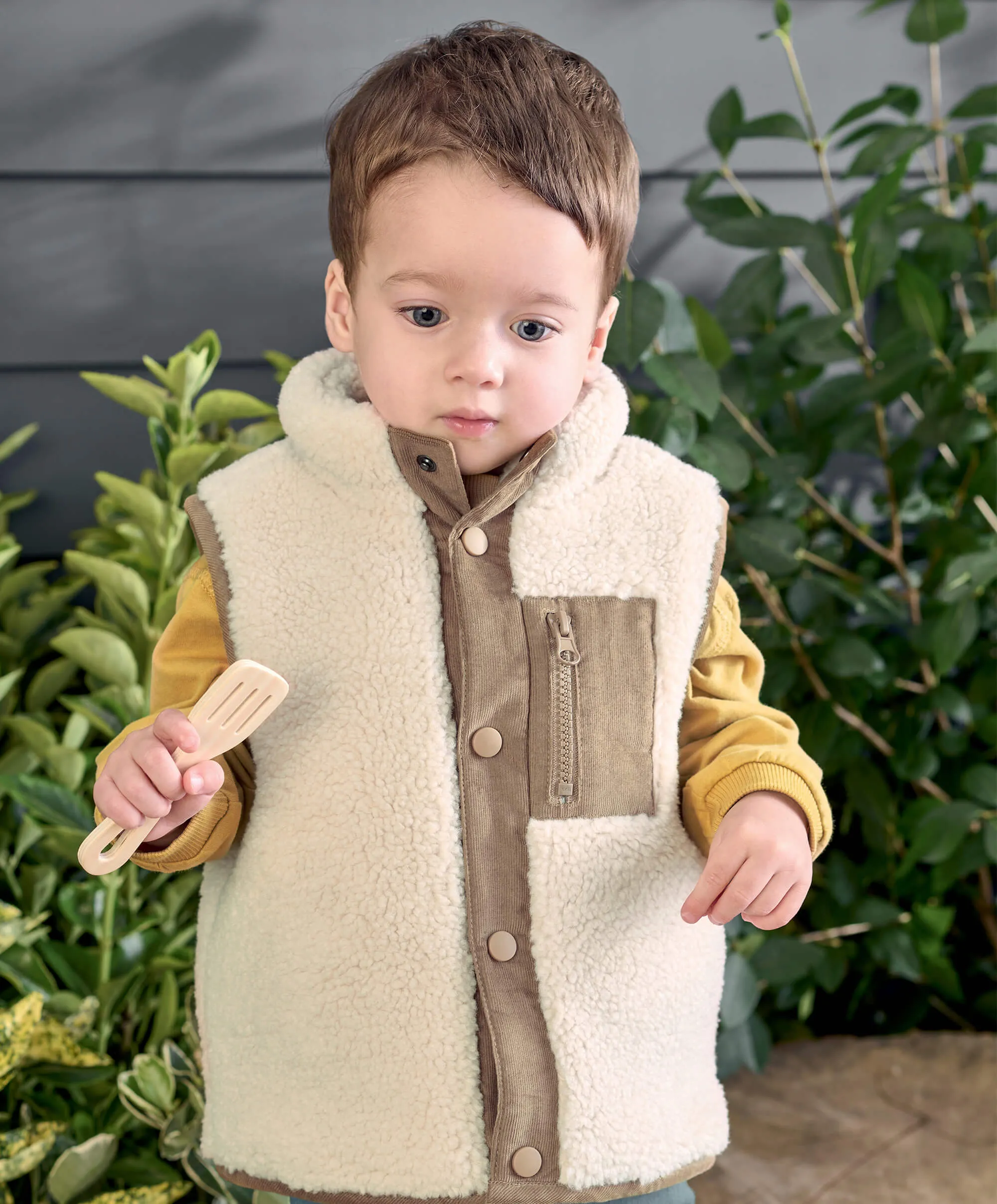 Borg Gilet - Cream