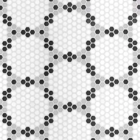 Bourges Classic, Hexagon Mosaic - Glass Tile