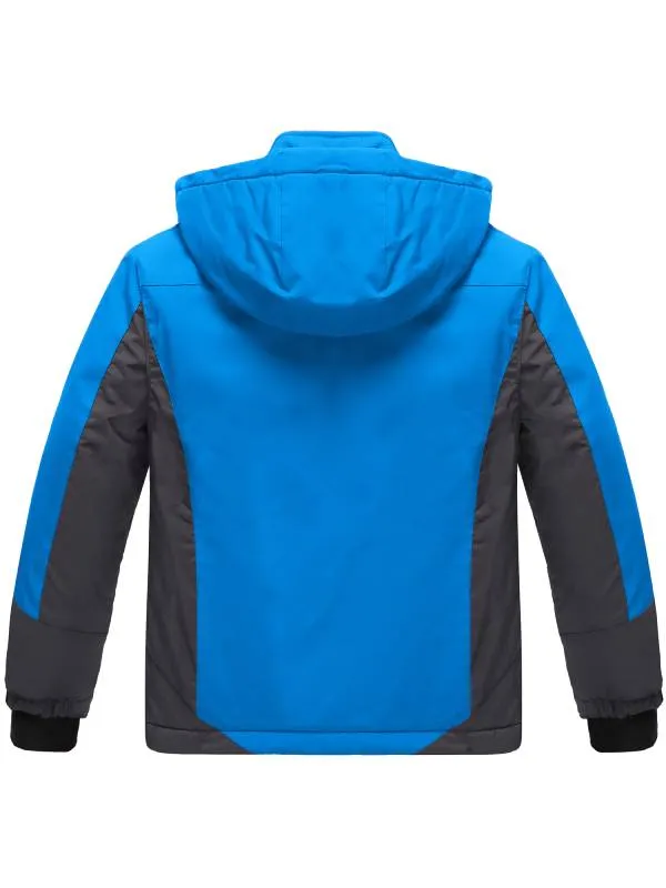 Boy's Waterproof Ski Jacket Fleece Snowboarding Jackets Warm Thick Winter Coat