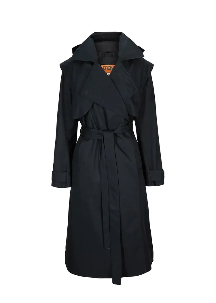 BRGN Regndrape Navy Trench Coat