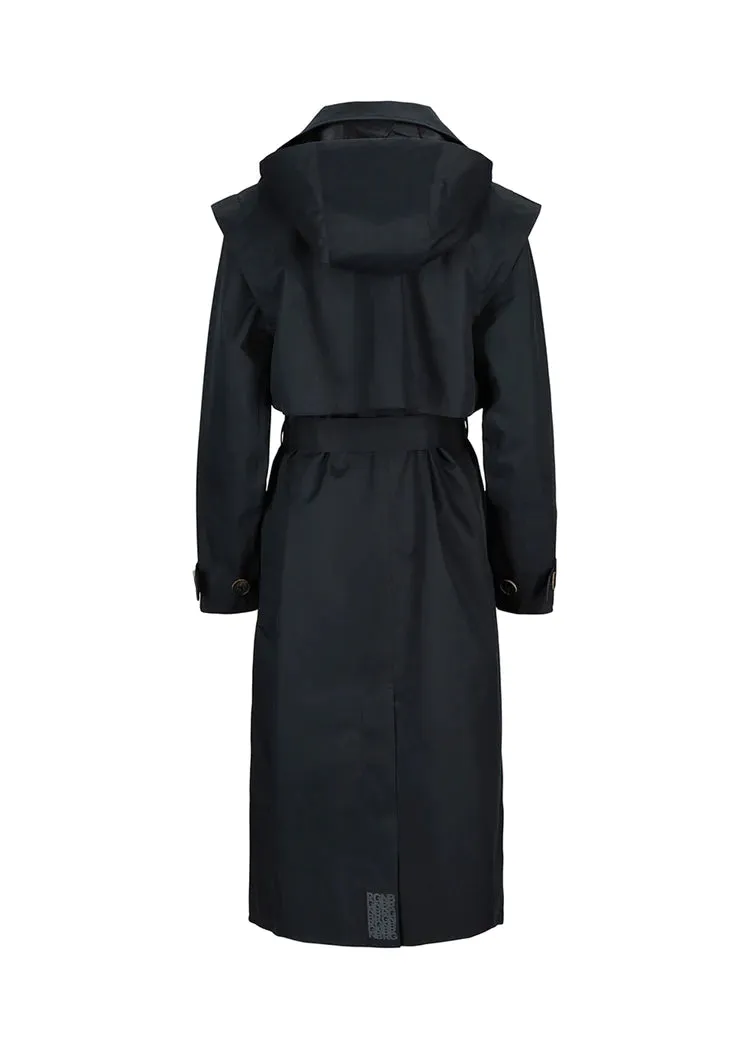 BRGN Regndrape Navy Trench Coat