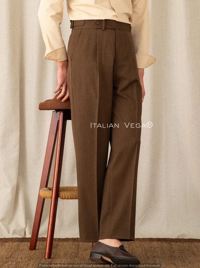 Brown Oxford Gurkha Trouser by Italian Vega®