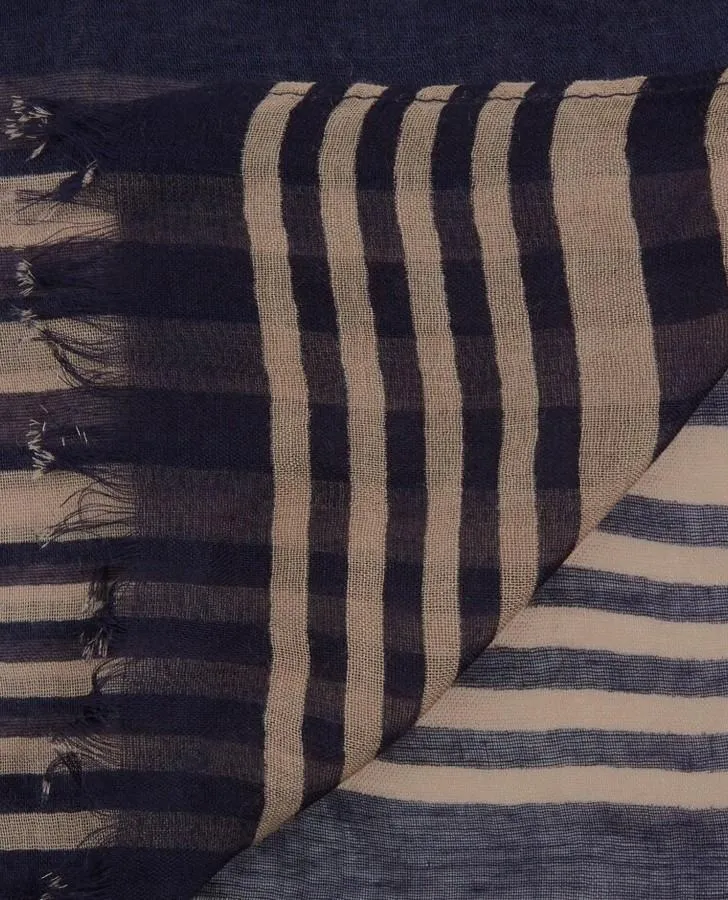 Cafe Creme Spot and Stripe Scarf