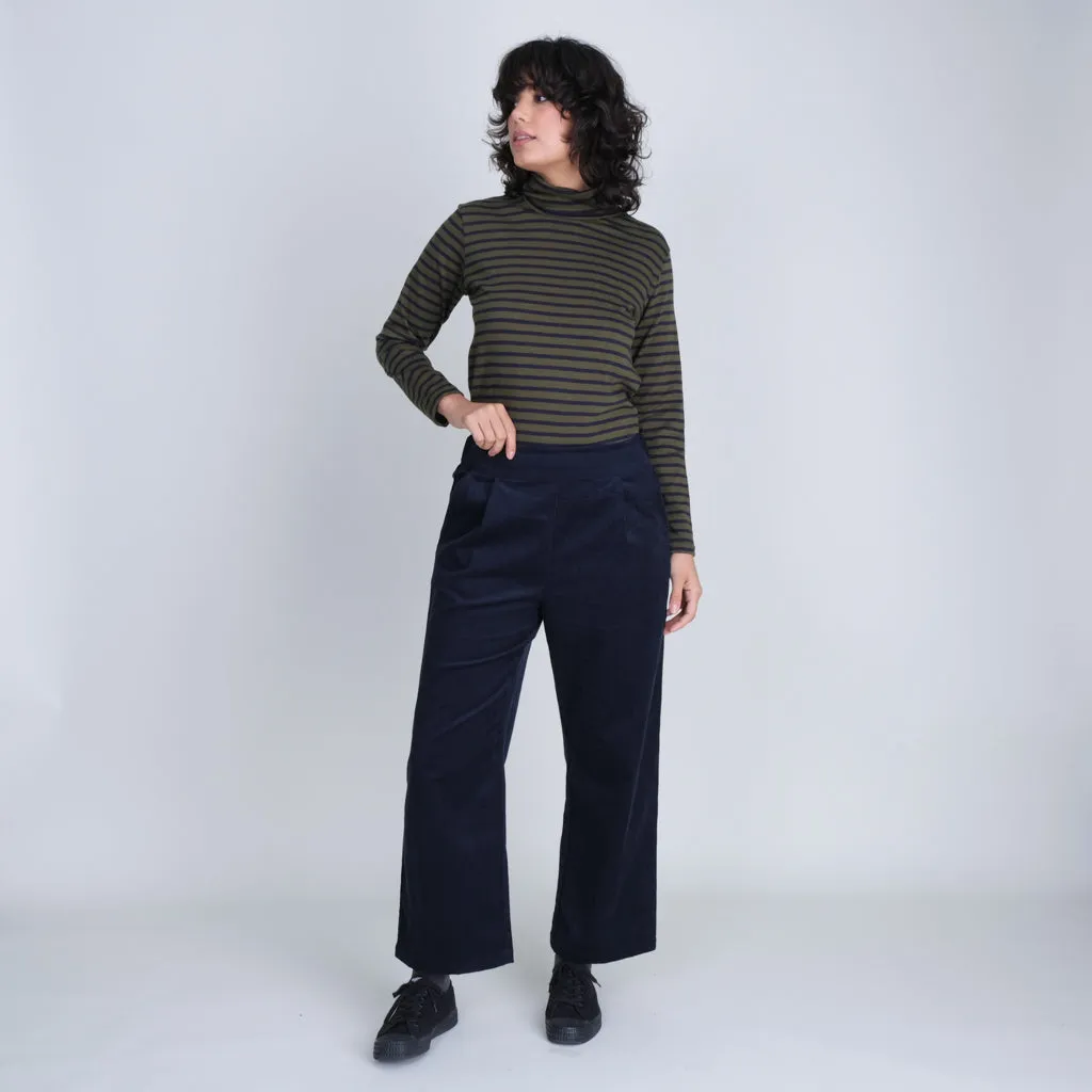 Carine Day Trousers in Navy Cord