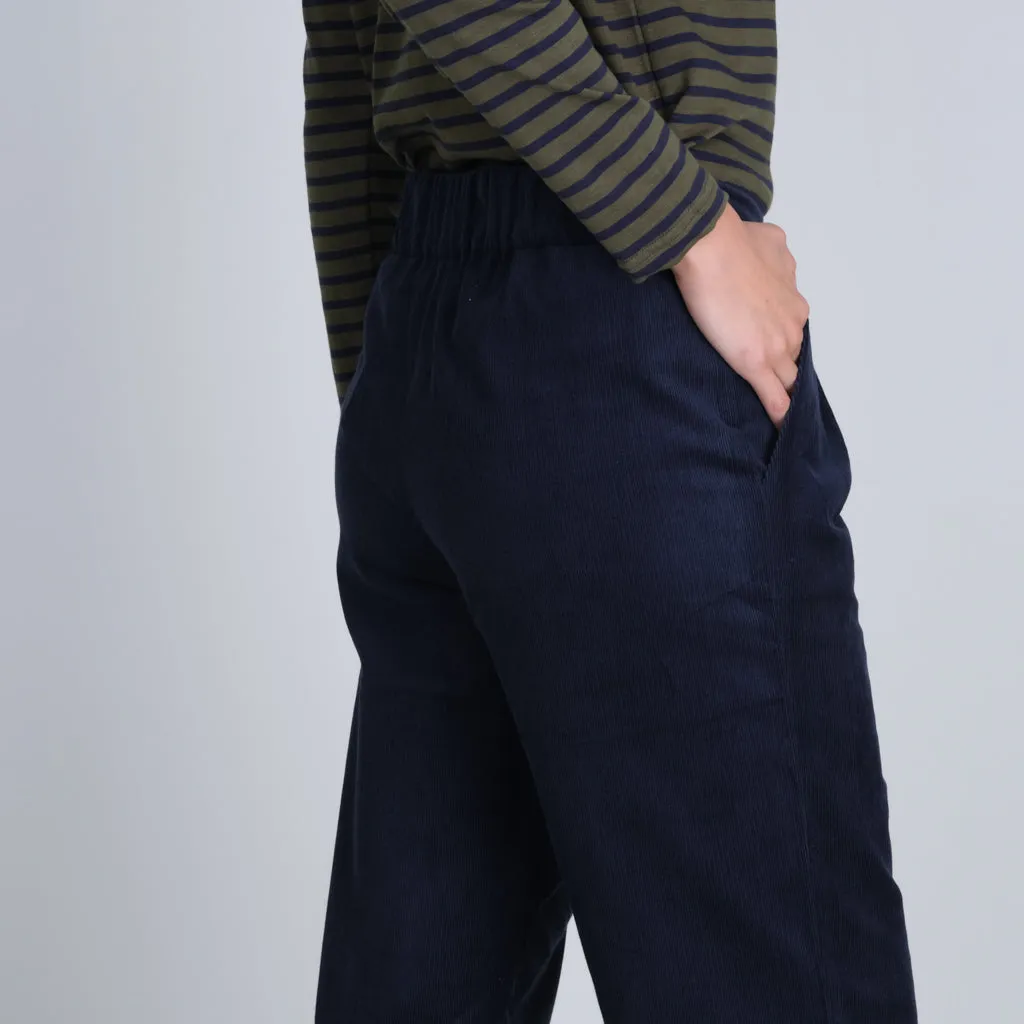 Carine Day Trousers in Navy Cord