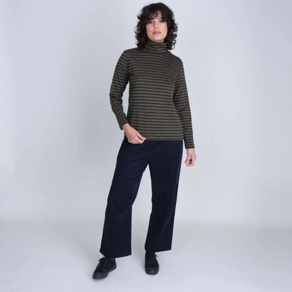 Carine Day Trousers in Navy Cord