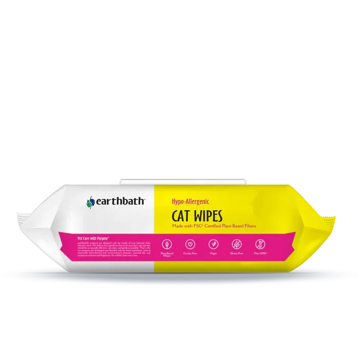 Cat Wipes - Earthbath Hypo-Allergenic 100 Pack