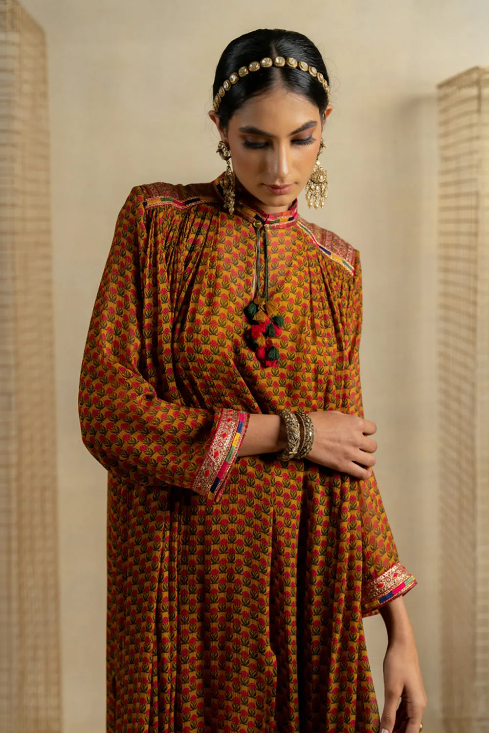 Champa Haldi Kurta With Bagh Pants