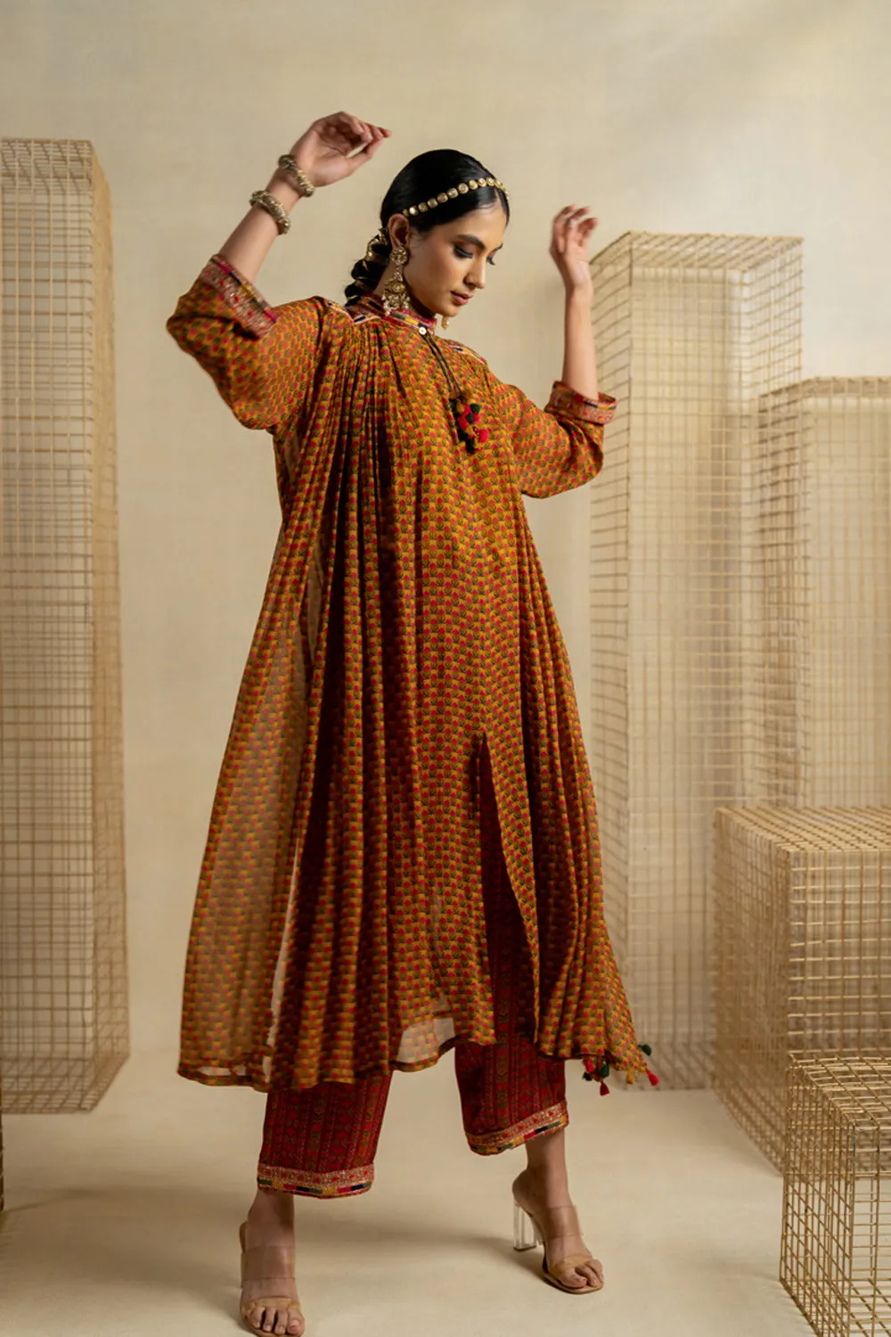 Champa Haldi Kurta With Bagh Pants