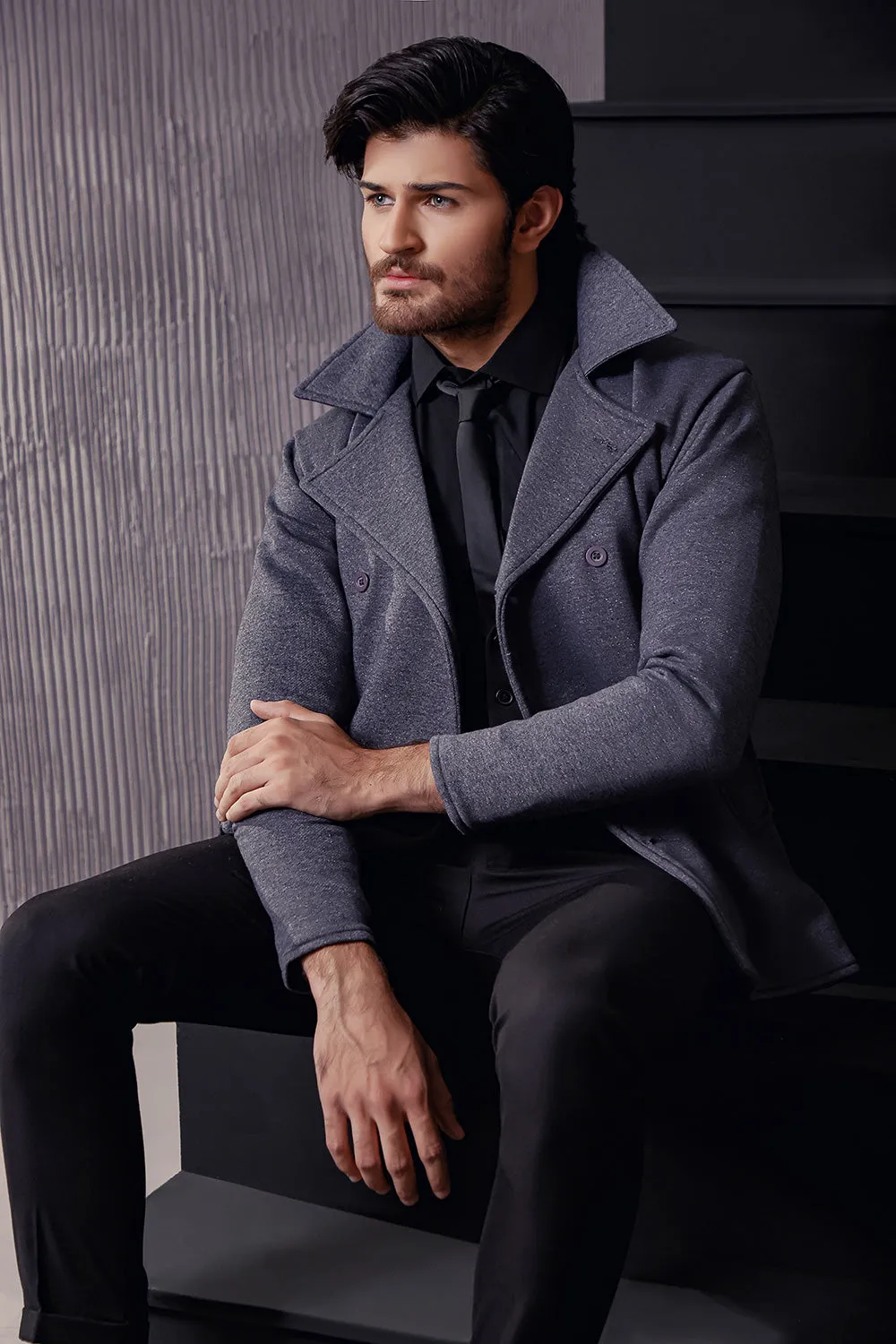 Charcoal Pea Coat