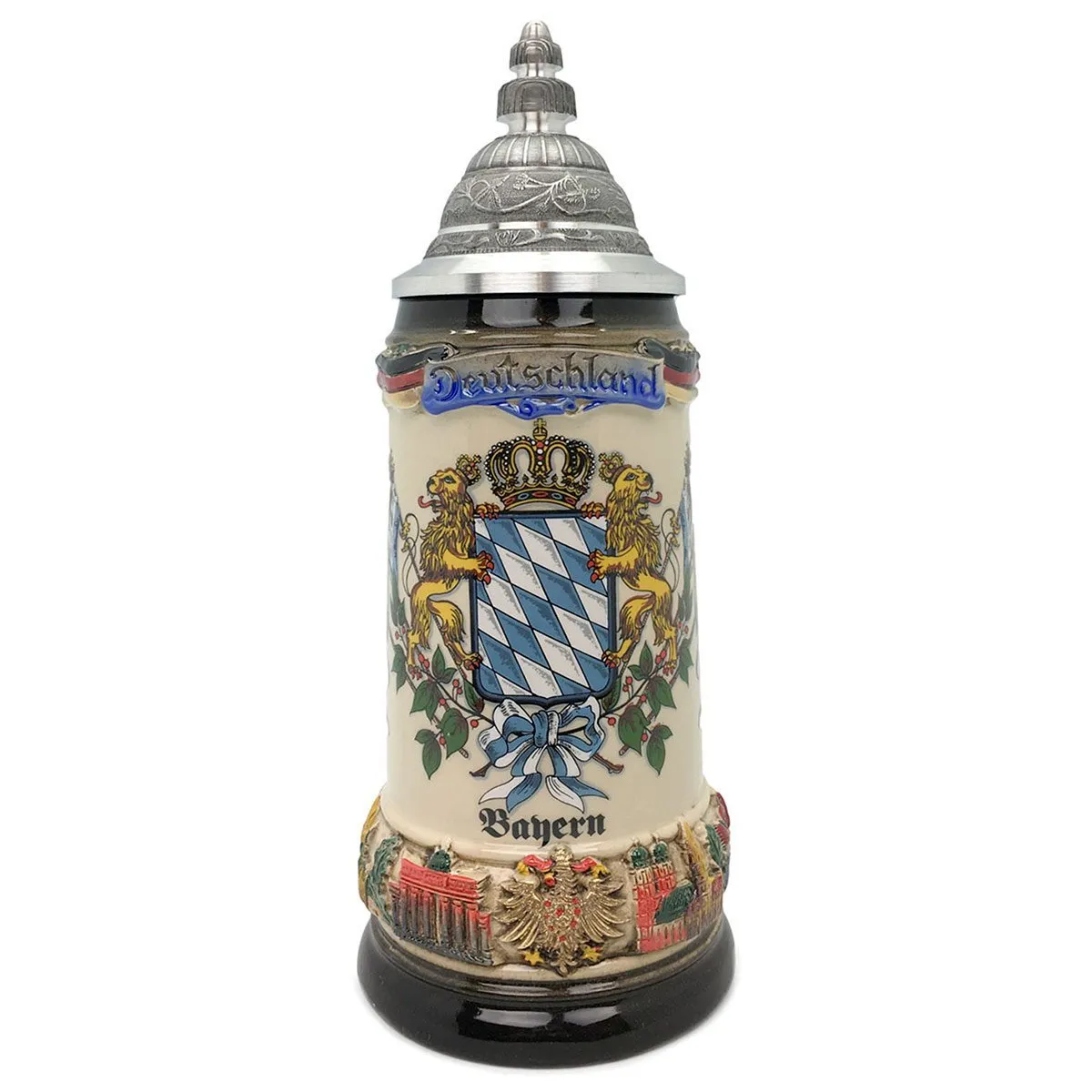 Classic Zoller & Born Bayern Flag .75L German Beer Stein