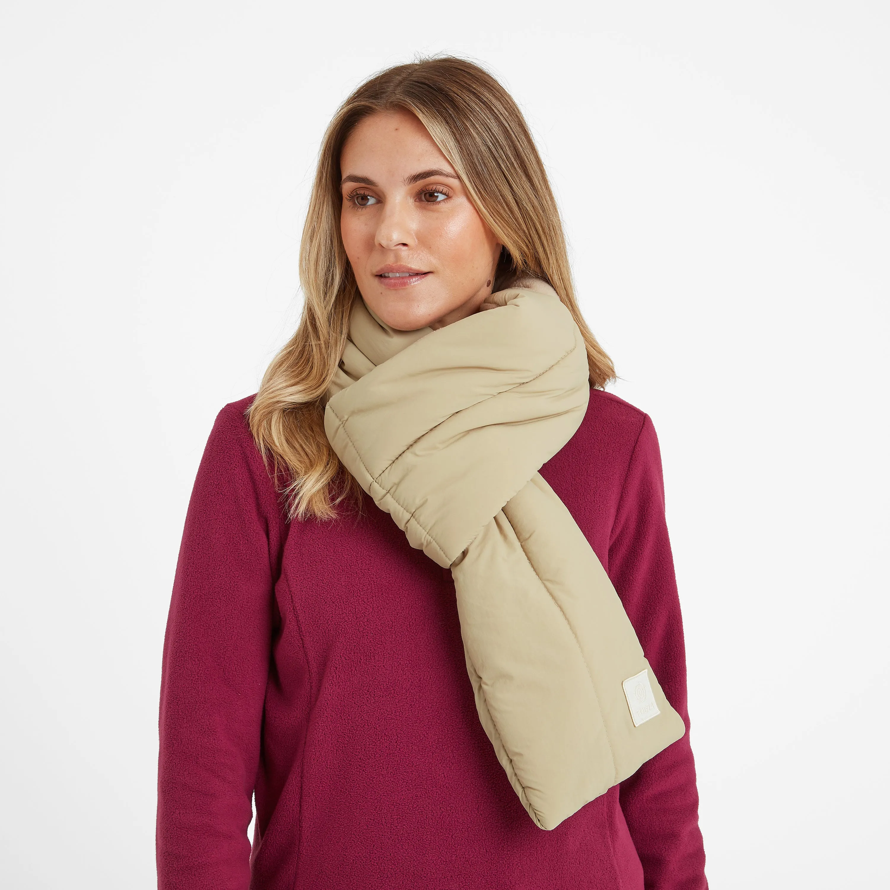 Clough Padded Scarf - Taupe