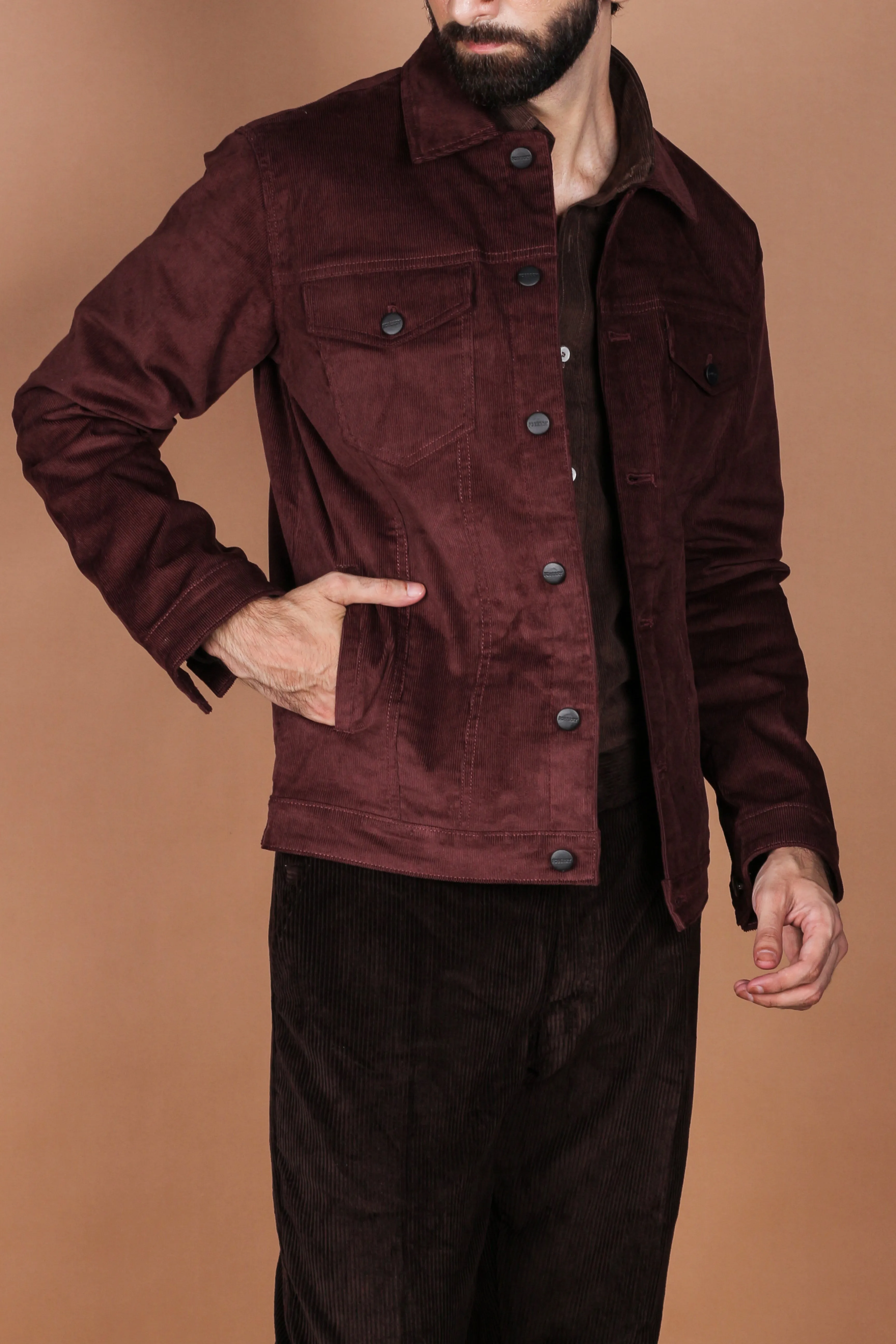 Coffee Brown Corduroy Jacket