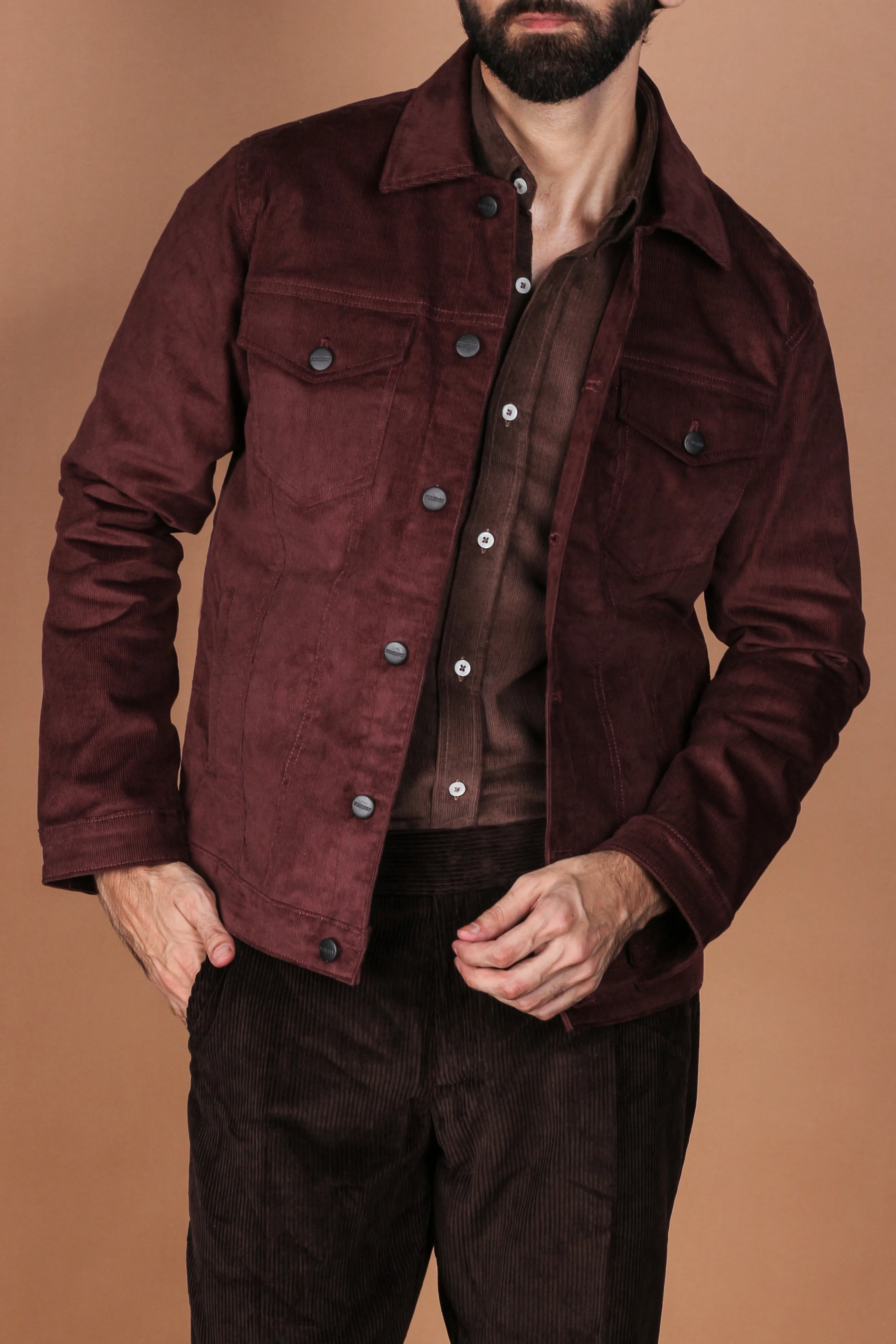 Coffee Brown Corduroy Jacket