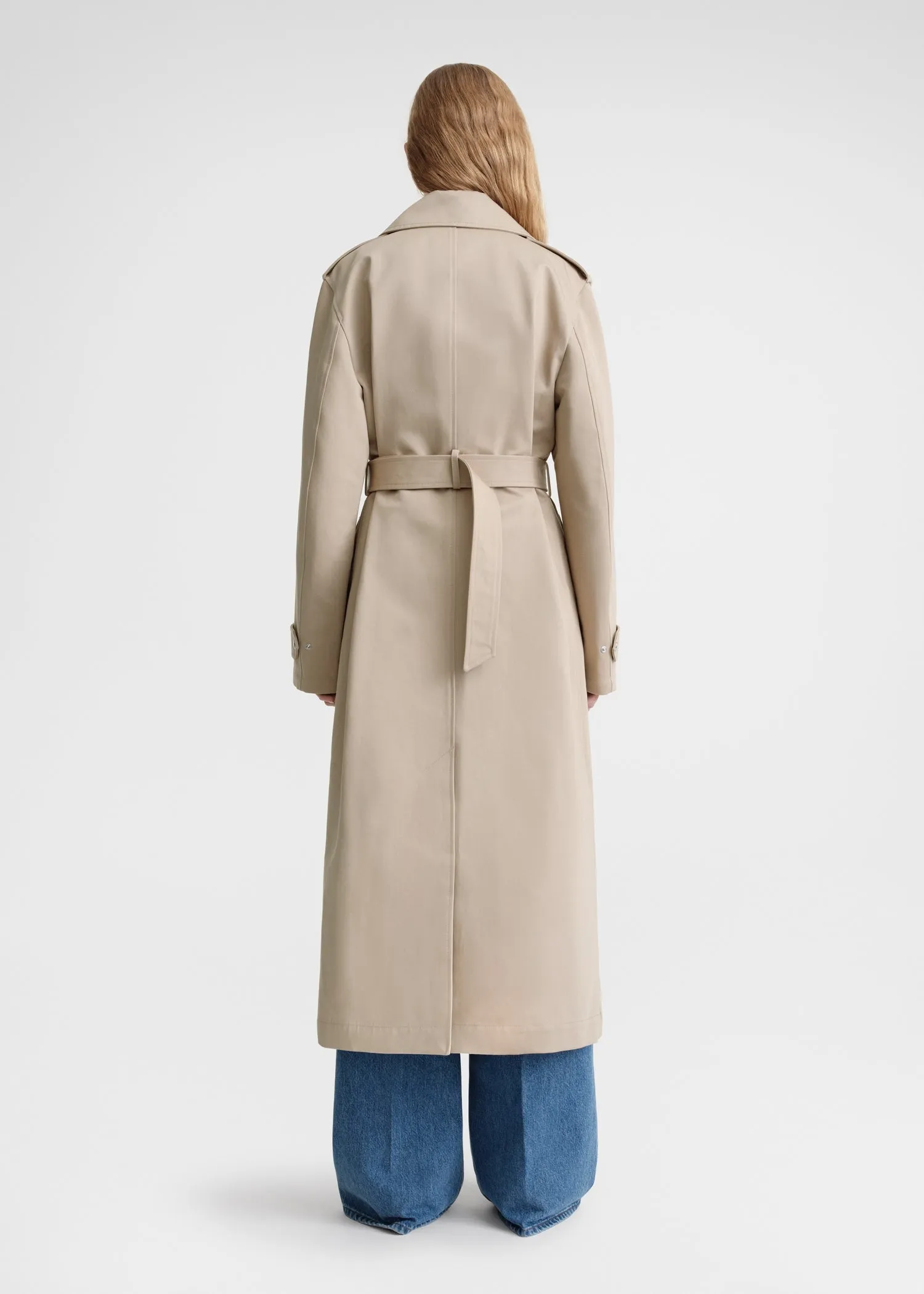 Cotton biker trench fawn