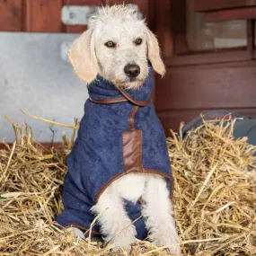 Country Dog Drying Coat in French Navy by Ruff and Tumble