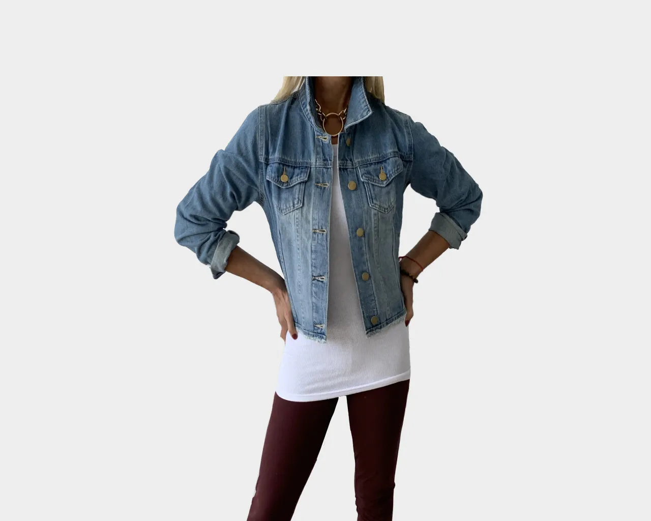 Cropped Denim Style Jacket- The Bel Air