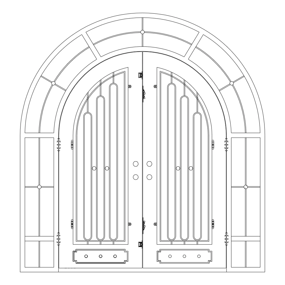 Custom with Side Windows and Top Window - Double Full Arch | Clearance