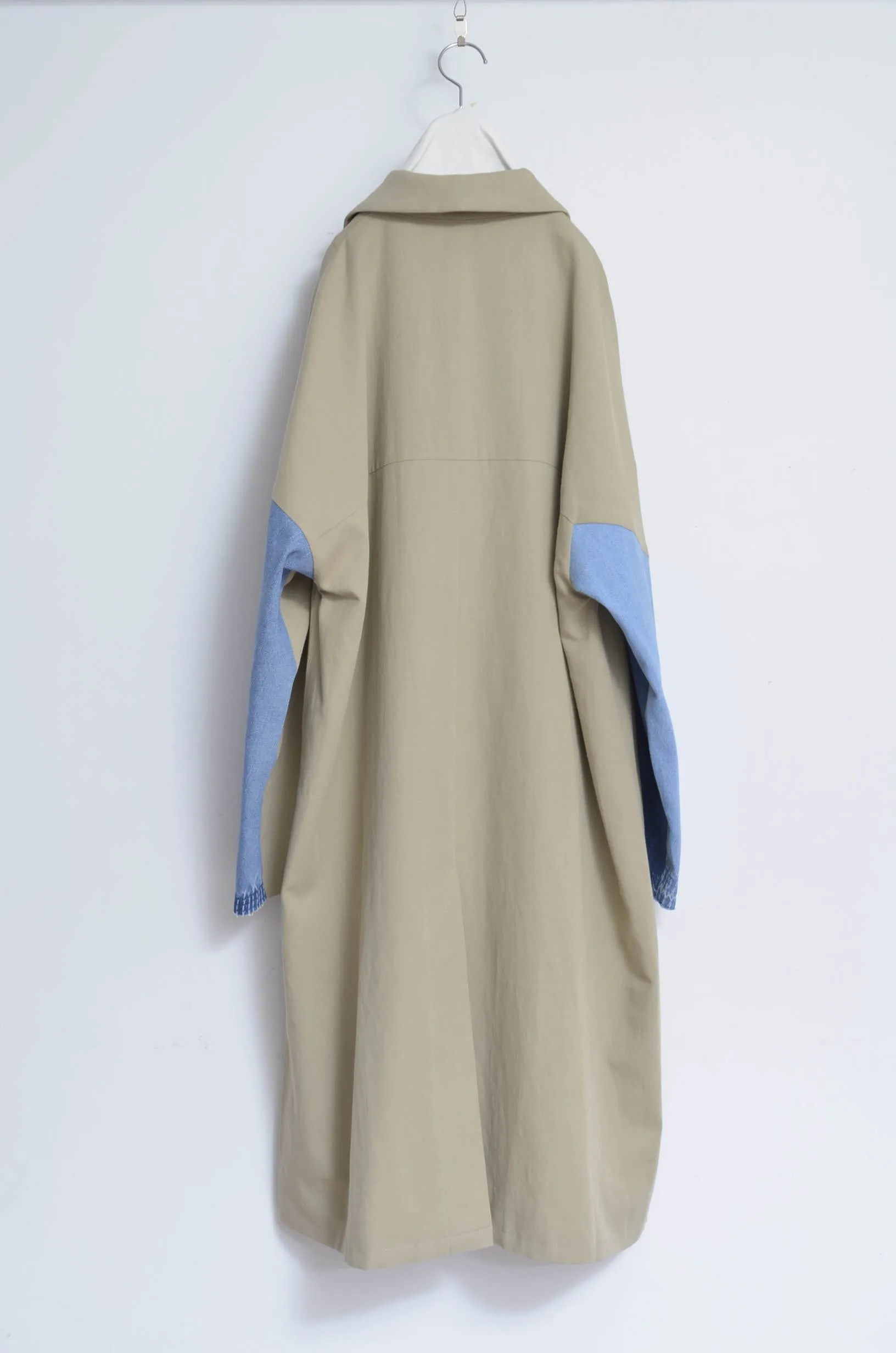 DENIM SLEEVE TRENCH COAT/BEG/02