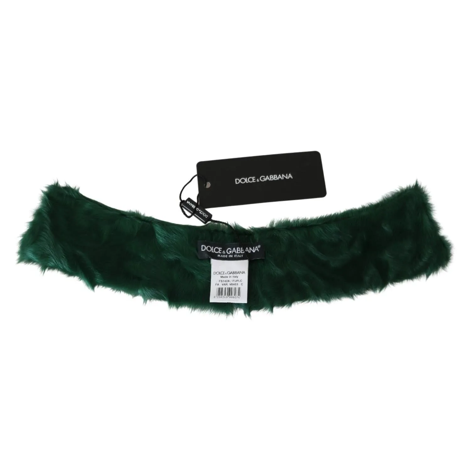 Dolce & Gabbana Luxurious Green Lambskin Scarf for Women