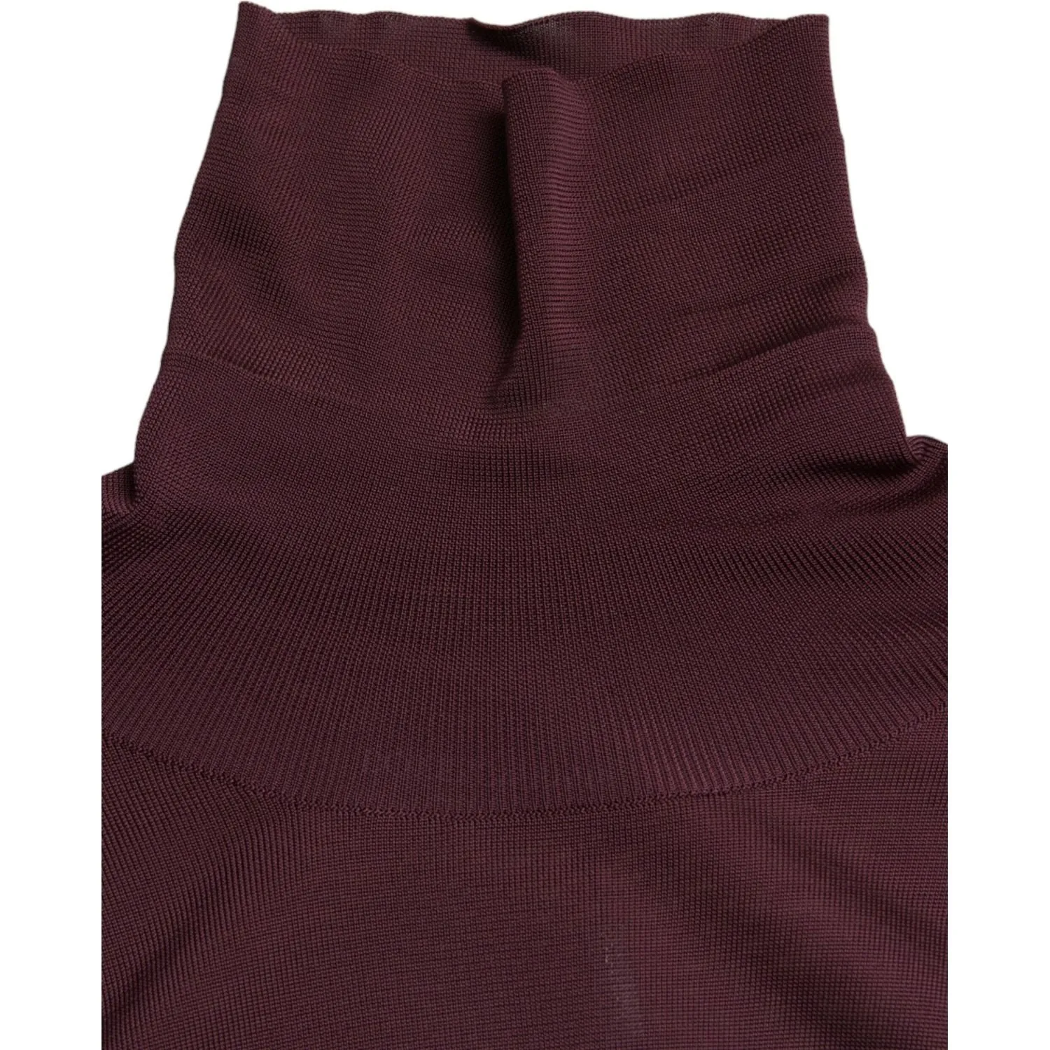 Dolce & Gabbana Maroon Turtleneck Viscose Sweater