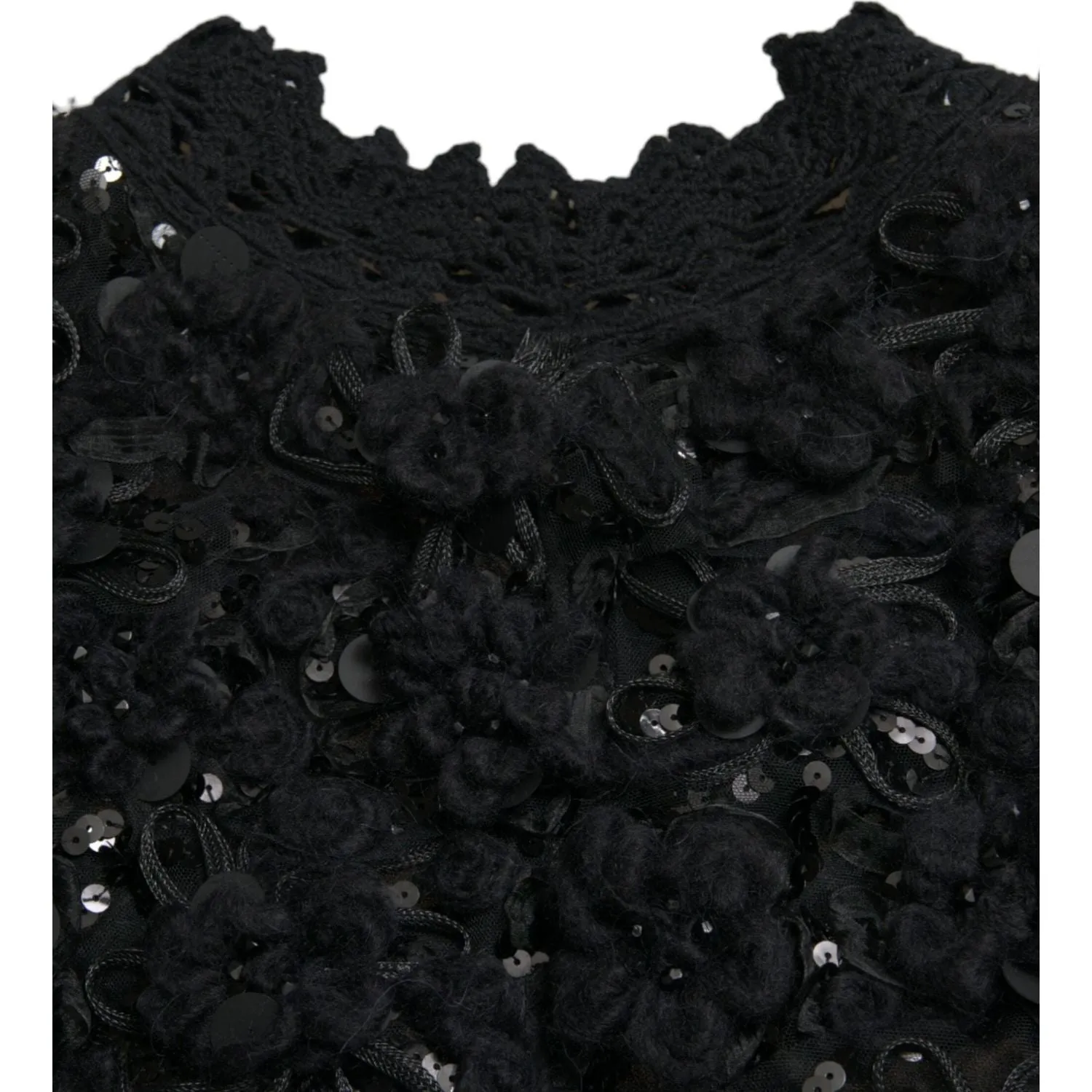 Dolce & Gabbana Sequin Embellished Black Pullover