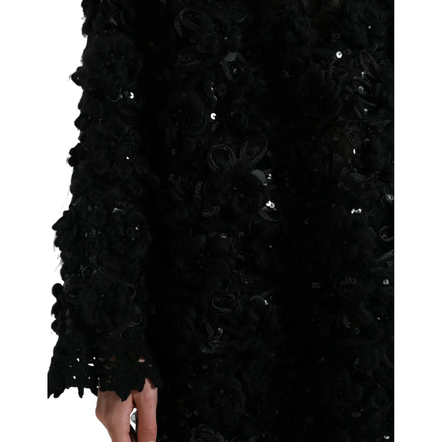 Dolce & Gabbana Sequin Embellished Black Pullover