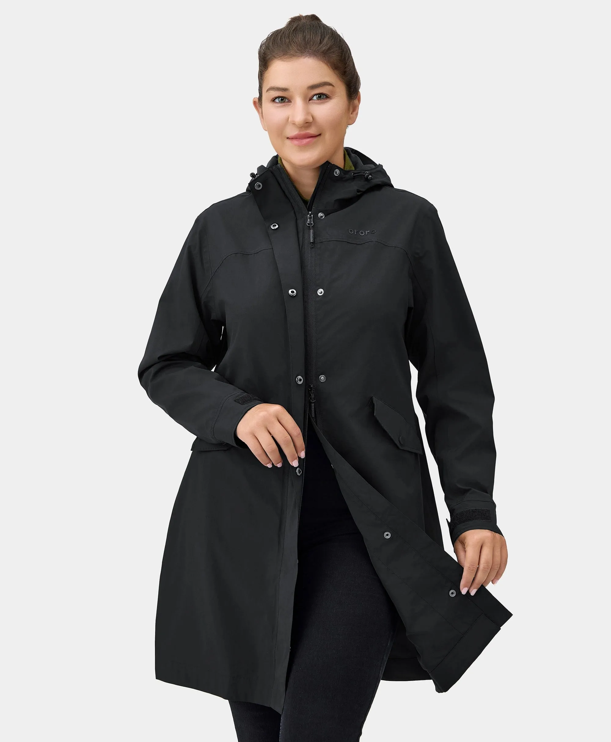 Downtown Women's Heated Rain Trench