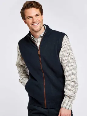 DUBARRY Upperwood Wool Blend Knit Gilet - Men's - Navy