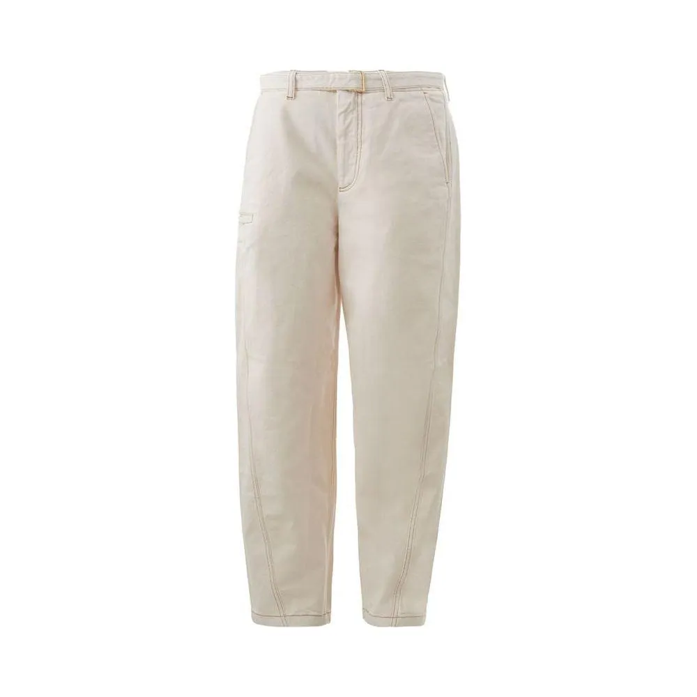 Emporio Armani Beige Cotton Chic Trousers